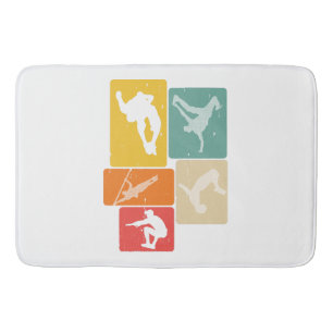 Parkour Freerunner Traceur Retro Freerunning Bath Mat