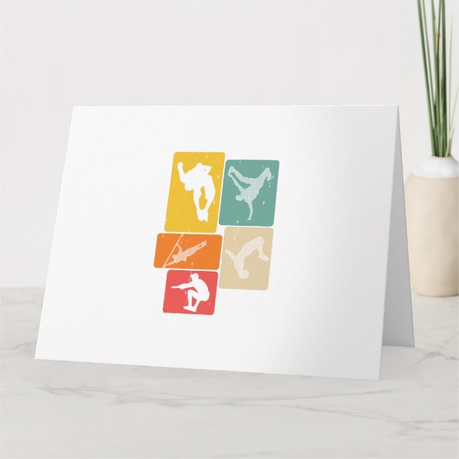 Parkour Freerunner Traceur Retro Freerunning Card (Front)