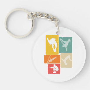Parkour Freerunner Traceur Retro Freerunning Keychain