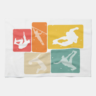 Parkour Freerunner Traceur Retro Freerunning Kitchen Towel