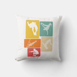 Parkour Freerunner Traceur Retro Freerunning Throw Pillow