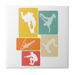 Parkour Freerunner Traceur Retro Freerunning Tile