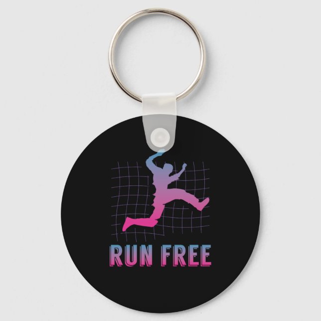 Parkour Freerunning Free Running Keychain (Front)