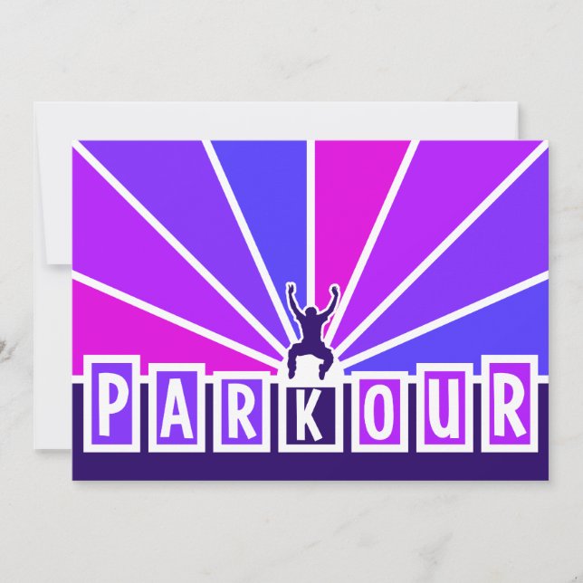 PARKOUR invitation, customize Invitation (Front)