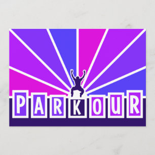 PARKOUR invitation, customize Invitation