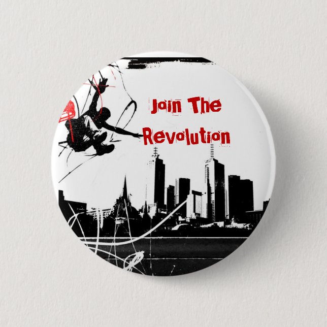 parkour, Join The Revolution 2 Inch Round Button (Front)