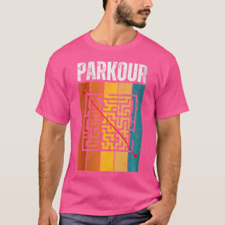 Parkour Labyrinth Vintage Retro 70S Design Parkour T-Shirt