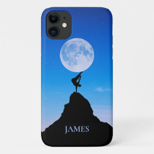 Parkour Moon Balance Personalized Name Case-Mate iPhone Case