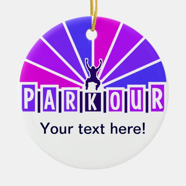 PARKOUR ornament, customize Ceramic Ornament (Front)