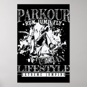 parkour run jump fly poster