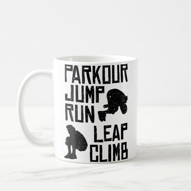 Parkour Shirt - Jump Run Leap Climb Coffee Mug (Left)