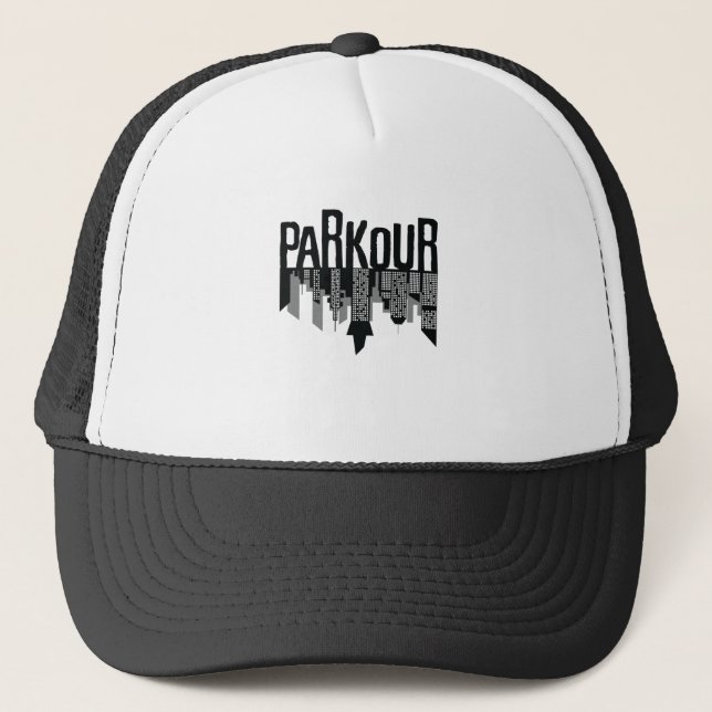 Parkour Skyline Trucker Hat (Front)