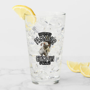 Parkour Squirrel - funny freerunning Glass