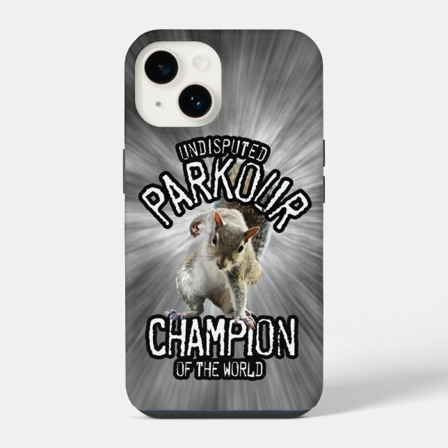 Parkour Squirrel - funny freerunning iPhone Case (Back)