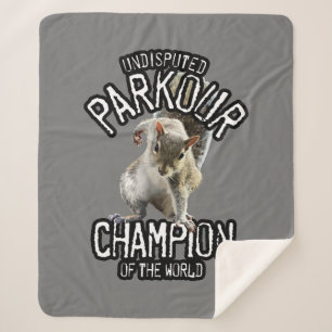 Parkour Squirrel - funny freerunning Sherpa Blanket
