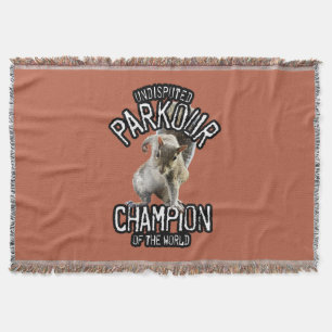 Parkour Squirrel - funny freerunning Throw Blanket