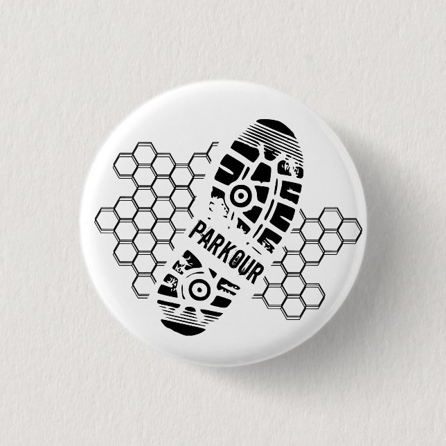 Parkour Training 1 Inch Round Button (Front)
