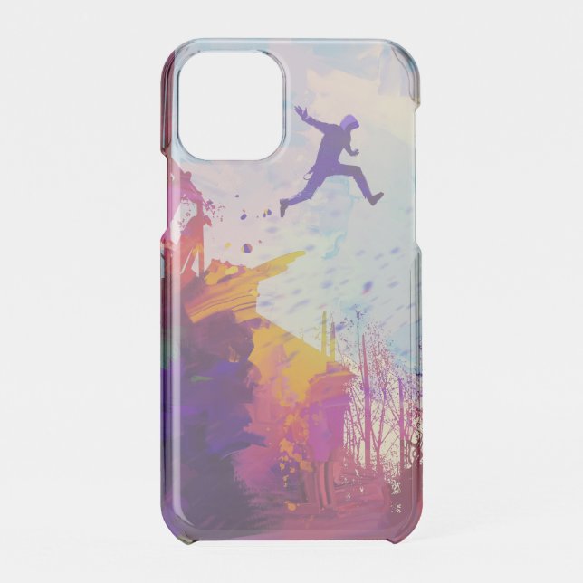 Parkour Urban Free Running Freestyling Modern Art Uncommon iPhone Case (Back)