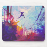 Parkour Urban Free Running Mouse Pad<br><div class="desc">A colourful artist's impression of parkour being practiced in an urban back street. Designed for you by Evco Studio.</div>