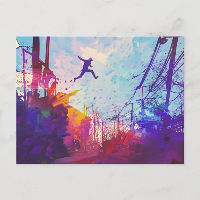 Parkour Urban Free Running Stationery Carte postal (Devant)