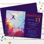 Parkour Urban Free Running Teen 21st Birthday Invitation<br><div class="desc">Parkour Urban Free Running Teen 21st Twenty First Twenty One Birthday features a modern artist's impression of the popular extreme sport of parkour being practiced in an colourful urban back street makes the perfect personalized birthday invitation for teen boys. Designed by ©Evco Studio www.zazzle.com/store/evcostudio</div>