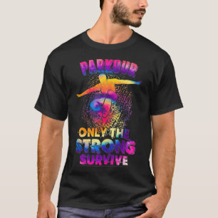 Parkour Urban Gymnast Colourful Rainbow Design Gif T-Shirt