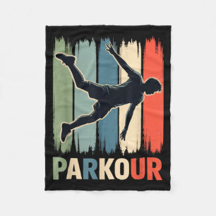 Parkour, Urban Gymnast, Traceur, Runner  Fleece Blanket