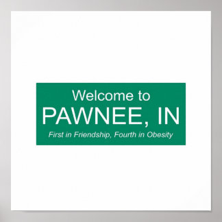 parks and rec welcome to pawnee poster