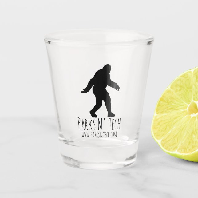 Parks N' Tech Bigfoot Shot Glass (Front)