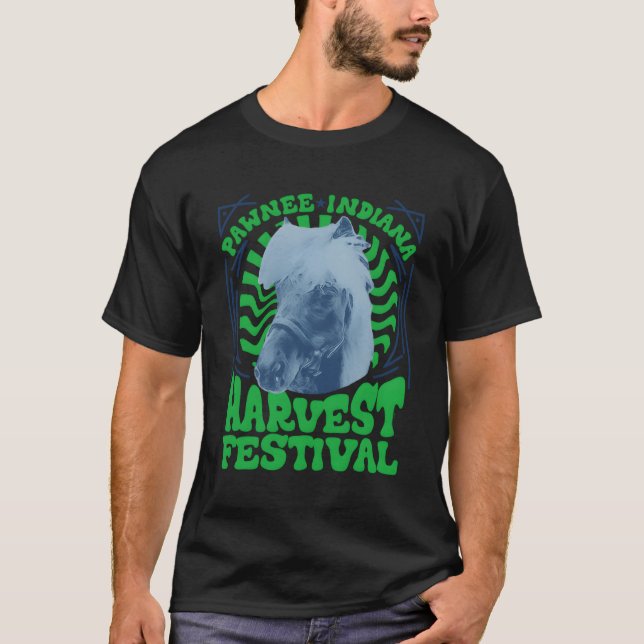 Parks Recreation Pawnee Harvest Festival Poster T-Shirt (Front)