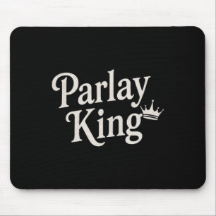 Parlay King Loves Sports Betting Gambling Man Foot Mouse Pad
