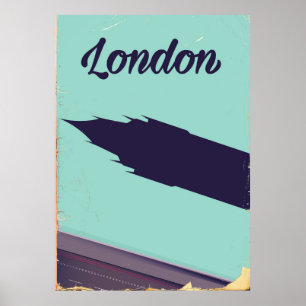 Parlement de Londres Big ben poster vintage