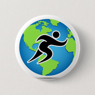 Parleremo Language Marathon Runner 2 Inch Round Button