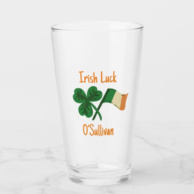 Parleur en verre de la bière à capuchon irlandais  (Devant)