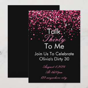 Parlez 30 à moi Invitation d'anniversaire