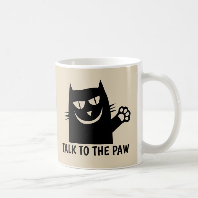 PARLEZ À LA PAW CAT Coffee Mugs (Droite)