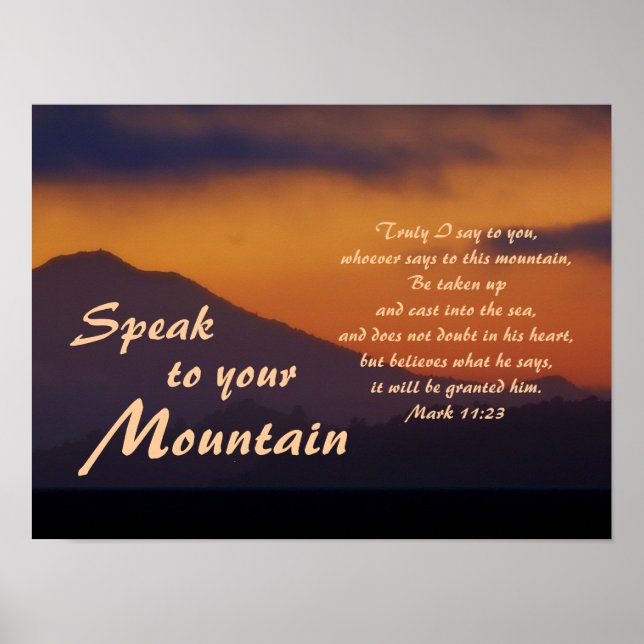 Parlez à votre montagne, Poster Customisé (Devant)