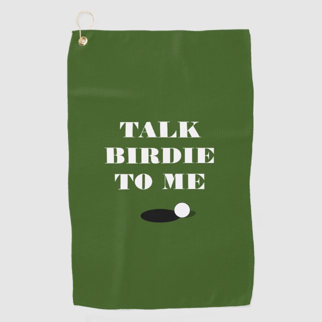 Parlez birdie à mon drôle de cadeau de serviette d (Devant)