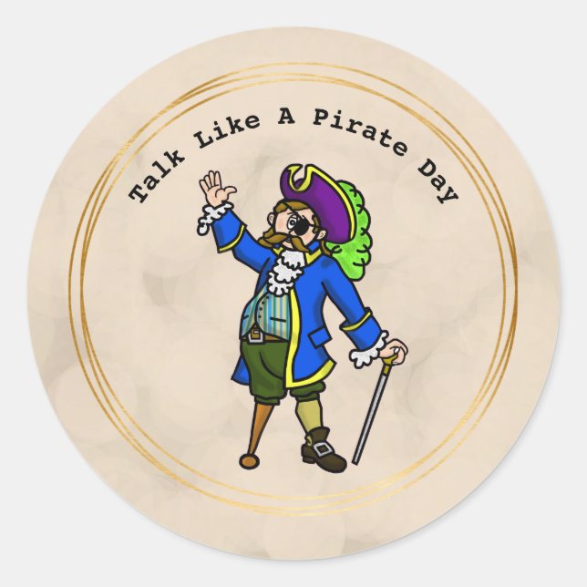Parlez Comme Des Stickers Du Jour Du Pirate (Devant)