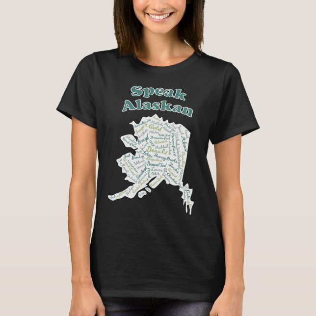 Parlez en Alaska ! T-shirt vert (Devant)
