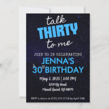 Parlez trente à moi Invitation de fête d'anniversa