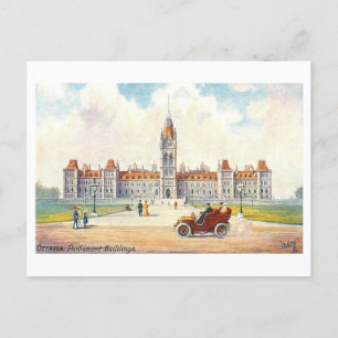 Parliament Building in Ottawa Vintage Postcard