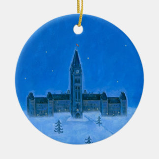 Parliament Buildings Ottawa Christmas Ceramic Ornament