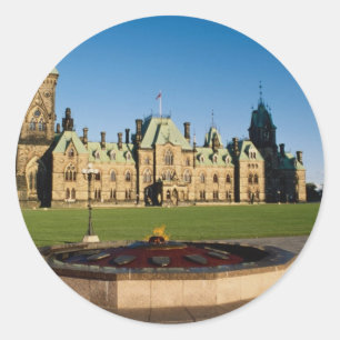 Parliament Buildings, Parliament Hill, Ottawa, Ont Classic Round Sticker
