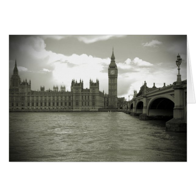 Parliament - Elizabeth Tower - Big Ben Card (Front Horizontal)