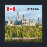 Parliament Hill in Ottawa - Ontario, Canada Magnet<br><div class="desc">Parliament Hill - Ottawa,  Ontario,  Canada. Its Gothic revival suite of buildings is the home of the Parliament of Canada.</div>