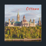 Parliament Hill in Ottawa - Ontario, Canada Magnet<br><div class="desc">Sunset on Parliament Hill - Ottawa, Ontario, Canada. Its Gothic revival suite of buildings is the home of the Parliament of Canada.</div>