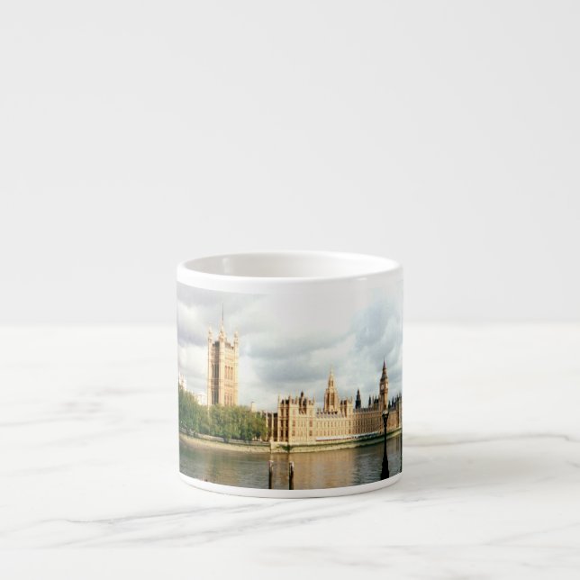 Parliament London Big Ben Thames, Landscape Espresso Cup (Front)