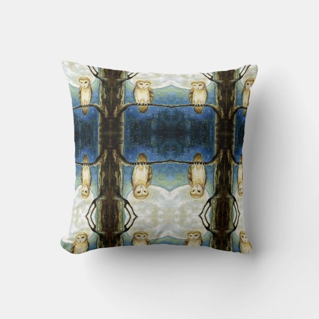 "Parliament of Owls" Pillow (Front)