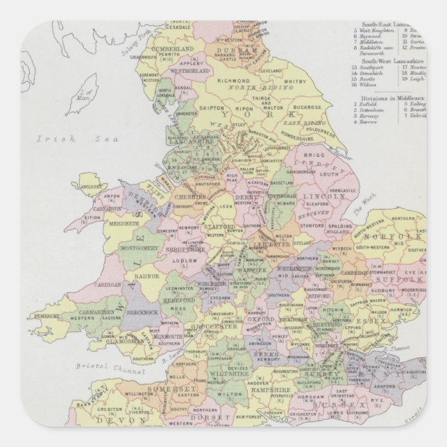 Parliamentary Representation | England & Wales Square Sticker (Front)